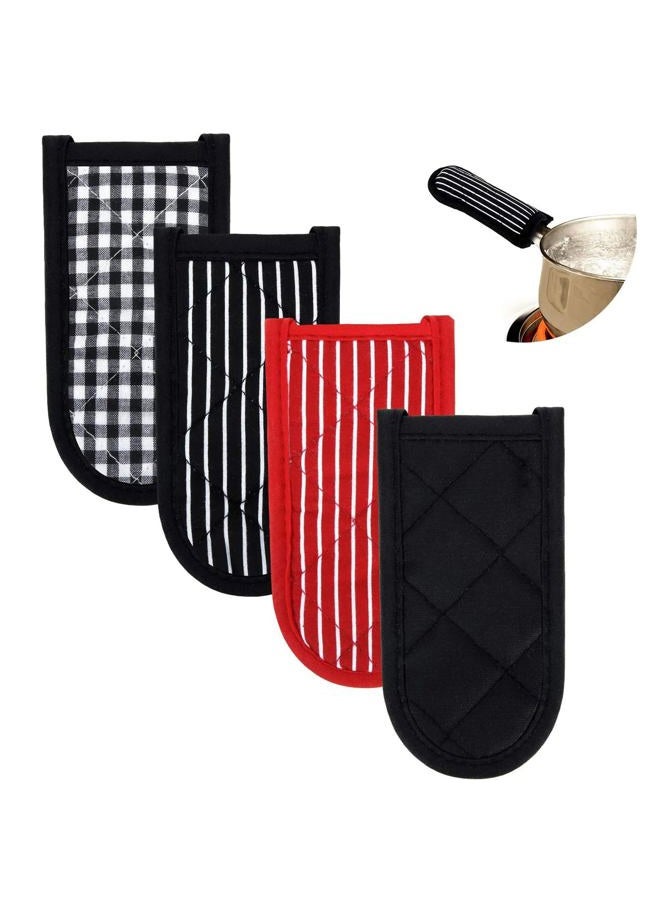 Patelai 4 Pieces Pot Handle Cast Iron Skillet Handle Covers Holders Pan Handle Sleeves Heat Resistant Pan Handle Covers Non Slip Pan Handle Holders for Kitchen Home Cooking Tools Washable - Image 1